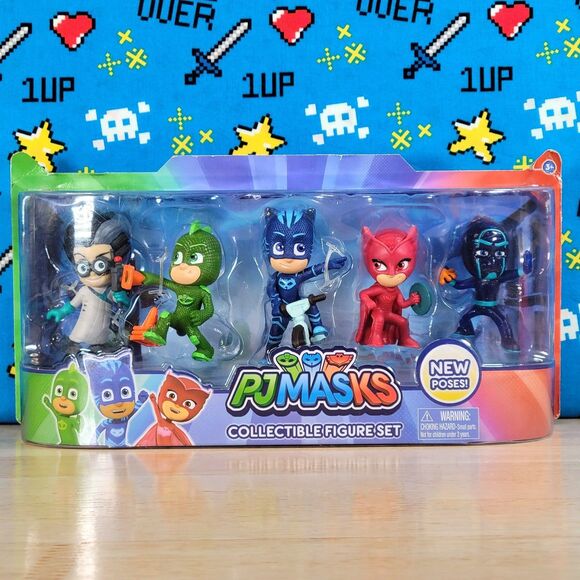 PJ Masks Collectible Figure 5-piece Set 3" HTF Limited Edition Version 2014 New - Picture 1 of 7